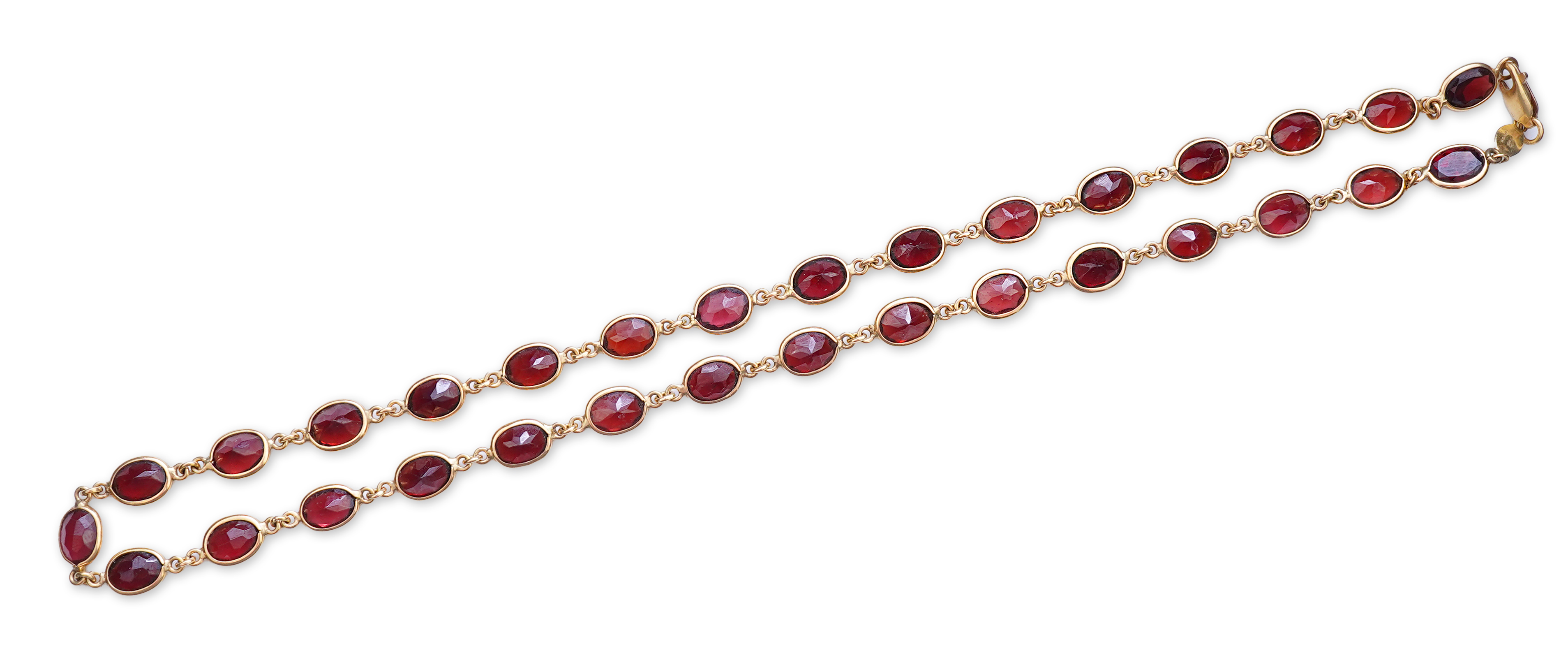 A garnet necklace